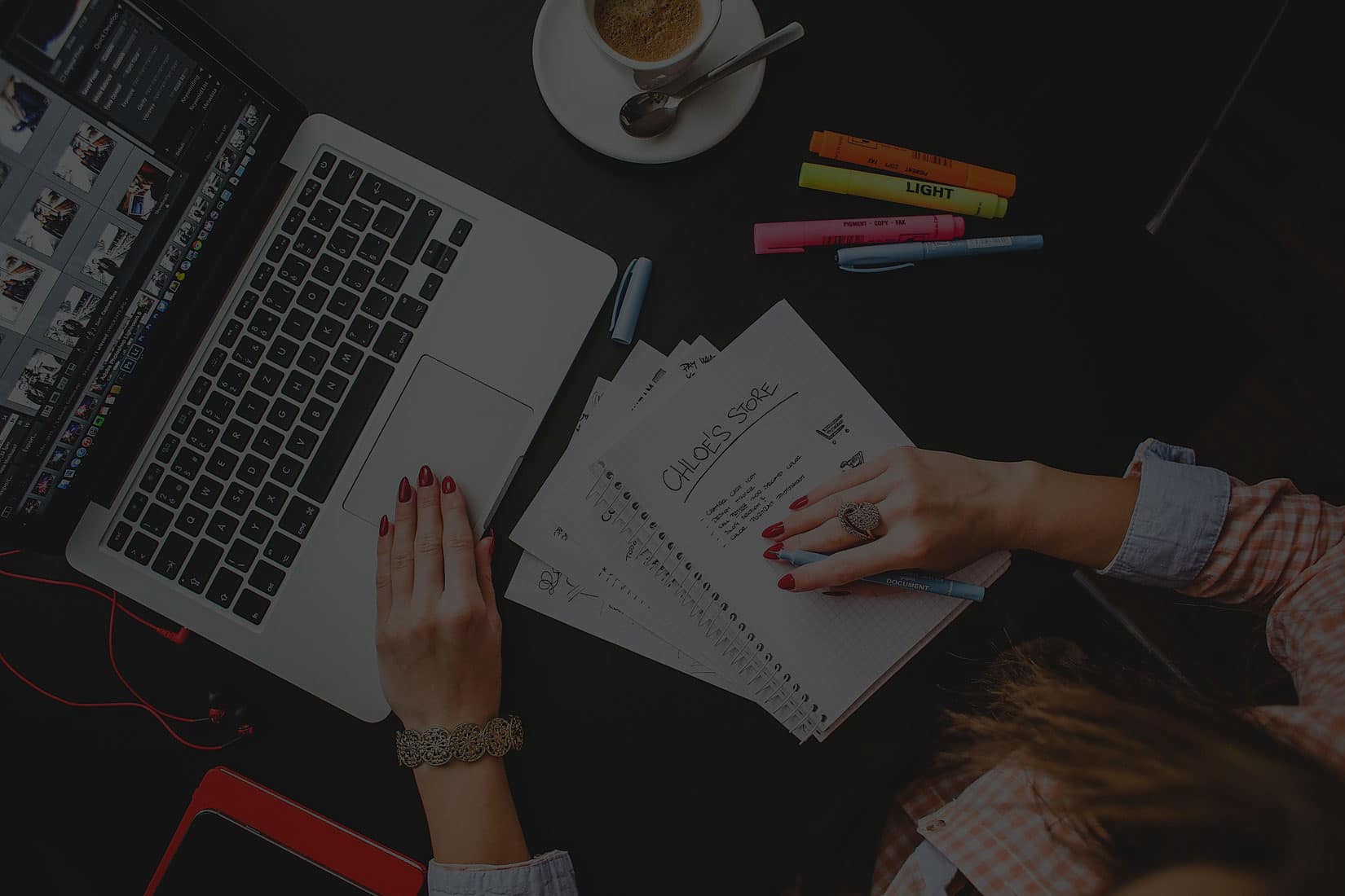 Business documents on a desk